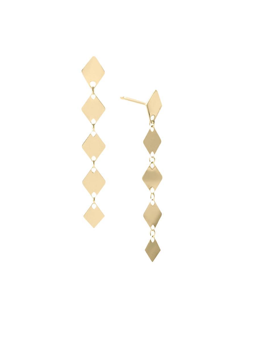 Linear Laser Kite Chain Earrings Product Image