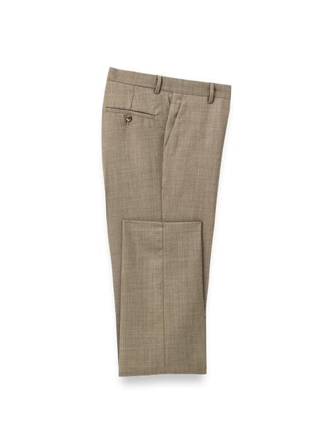Wool Sharkskin Pants - Light Brown Product Image