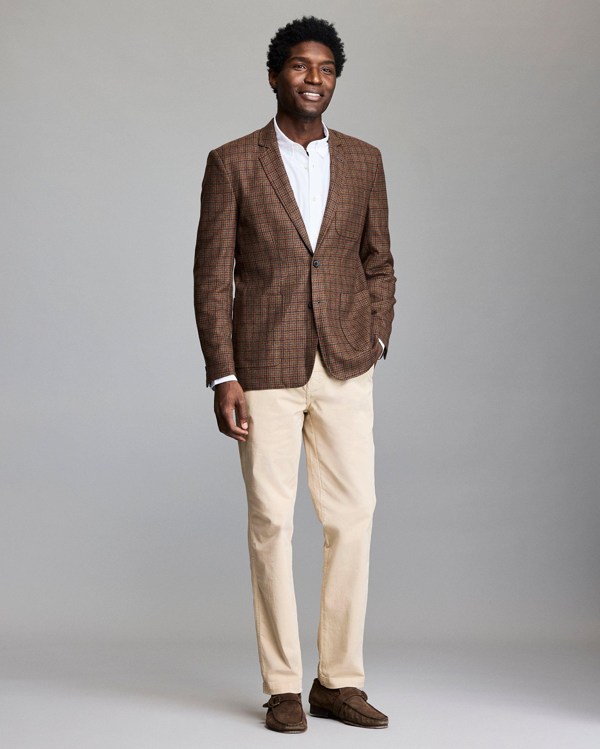 Virgin Wool Houndstooth Archie Jacket -  Product Image