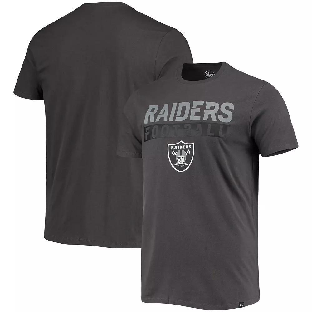 Men's '47 Charcoal Las Vegas Raiders Dark Ops Super Rival T-Shirt, Size: Small, Lvr Charco Product Image