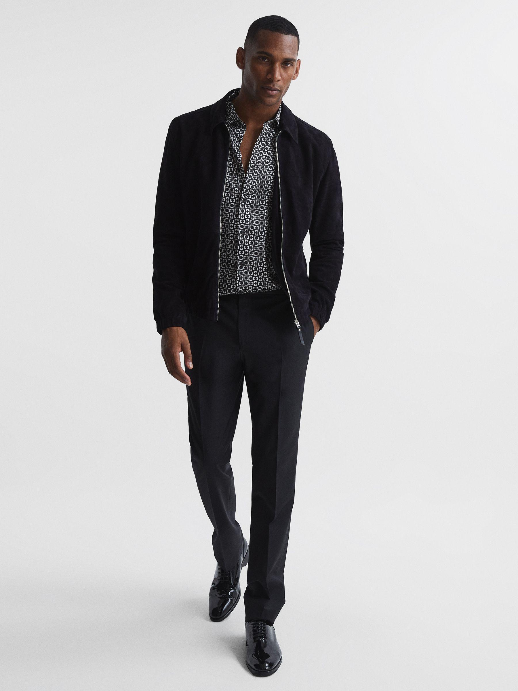 Geo Print Shirt in Black Product Image