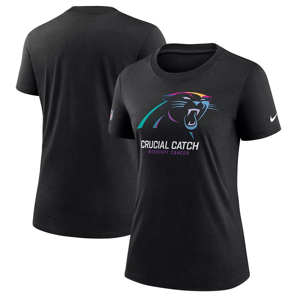 Women's Nike  Black Carolina Panthers 2024 NFL Crucial Catch Tri-Blend T-Shirt, Size: XS Product Image