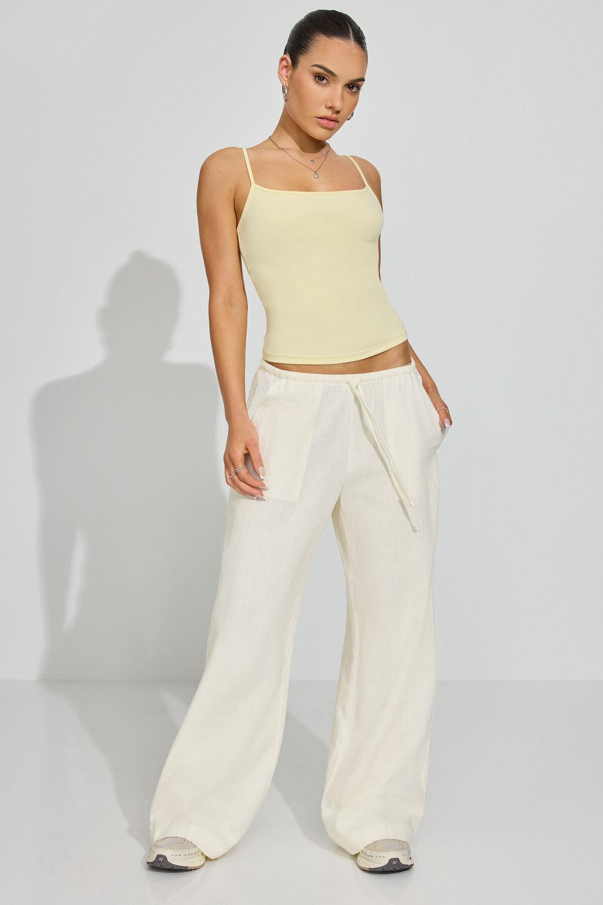 Millie Linen Pull-On Pants Product Image