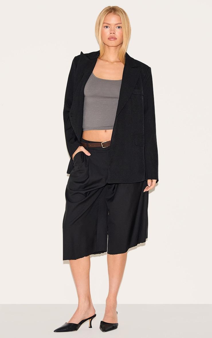 Charcoal Modal Cotton Longline Vest Top Product Image