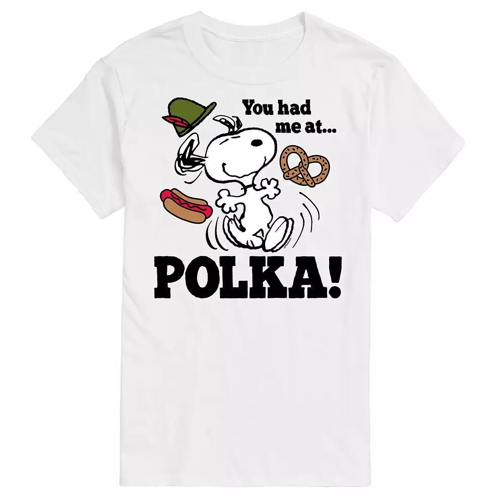 Men's Peanuts You Had Me At Polka Graphic Tee, Size: XL, White Product Image