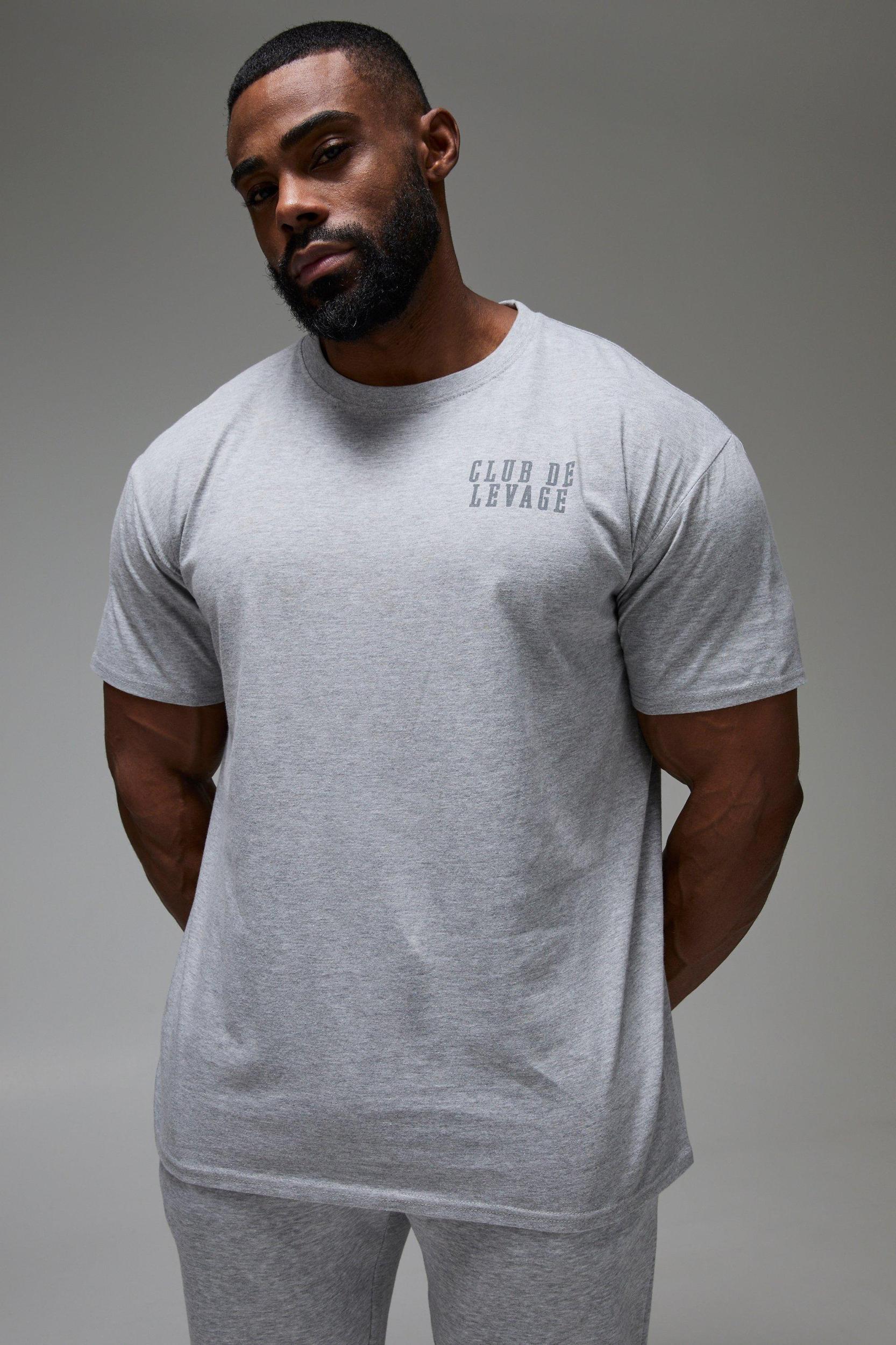 Man Active Club De Levage Oversized T-shirt | boohooMAN USA Product Image