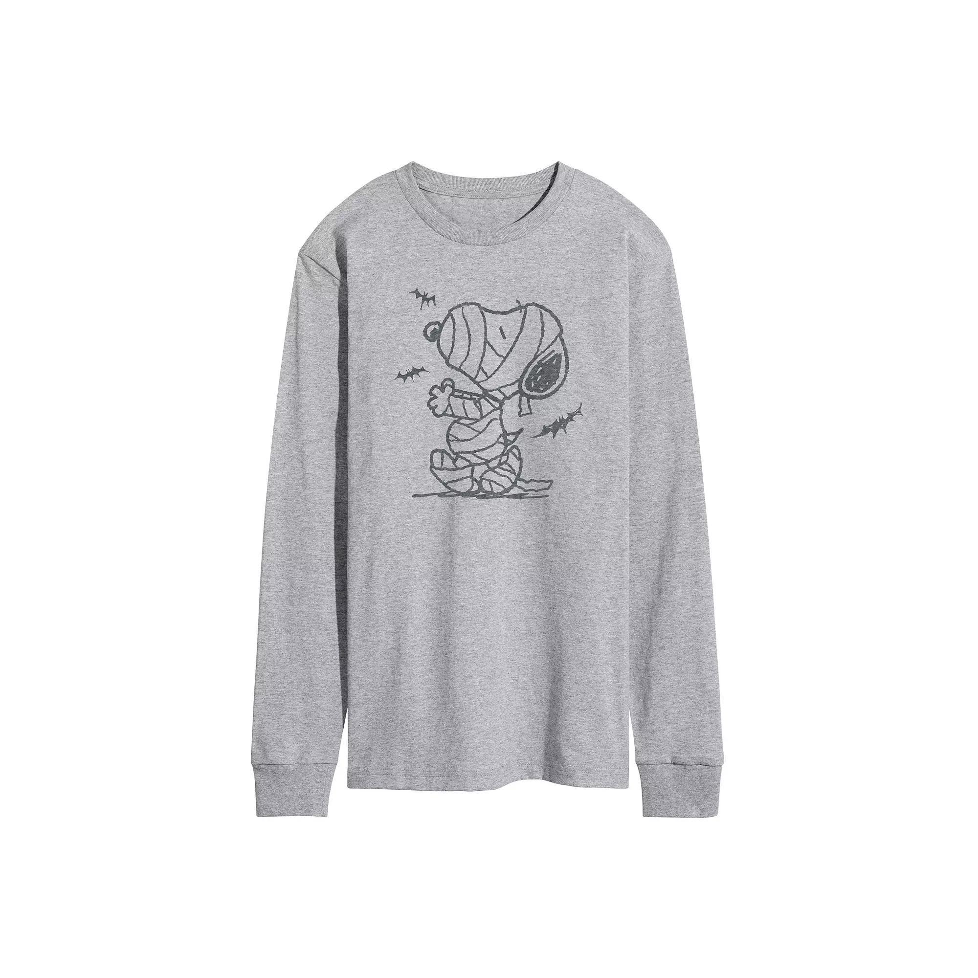 Men's Peanuts Snoopy Mummy Bats Long Sleeve Graphic Tee,  Product Image
