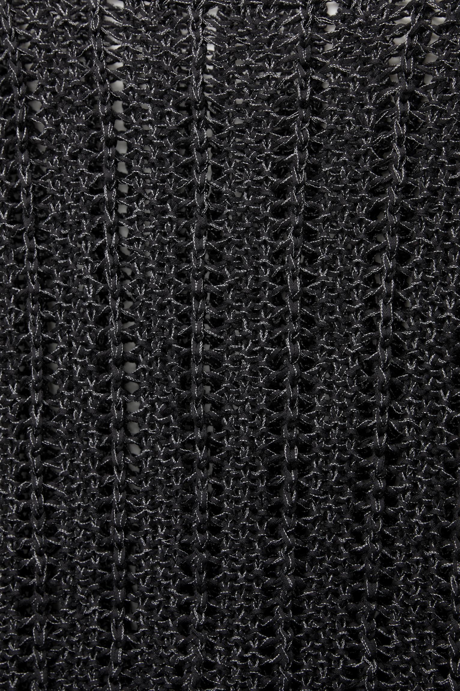 Cropped open knit sweater Product Image