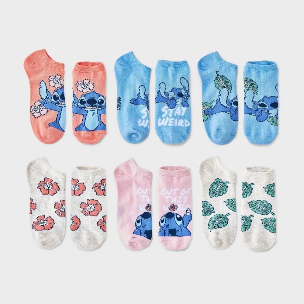 Womens Lilo & Stitch 6pk Low Cut Socks - Assorted Color 4-10 Product Image