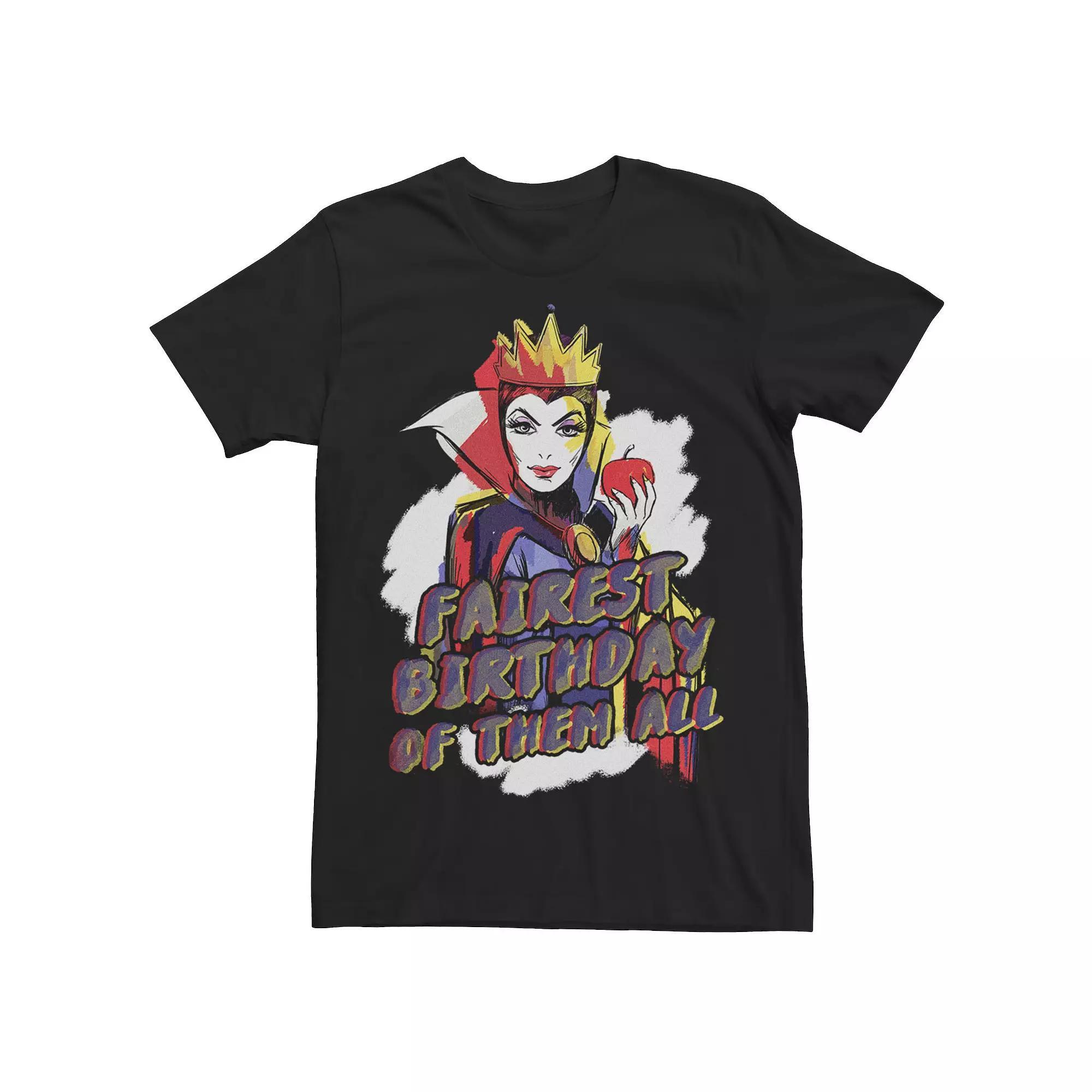 Disney's Villains Evil Queen Fairest Birthday Of Them All Men's Tee,  Product Image