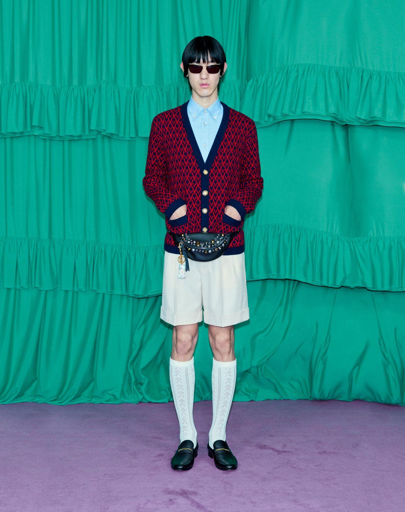 Wool Cardigan With Toute La V Pattern Product Image