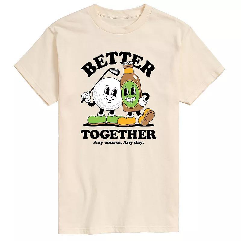 Mens Golf Mascots Better Together Graphic Tee Grey Gray Product Image