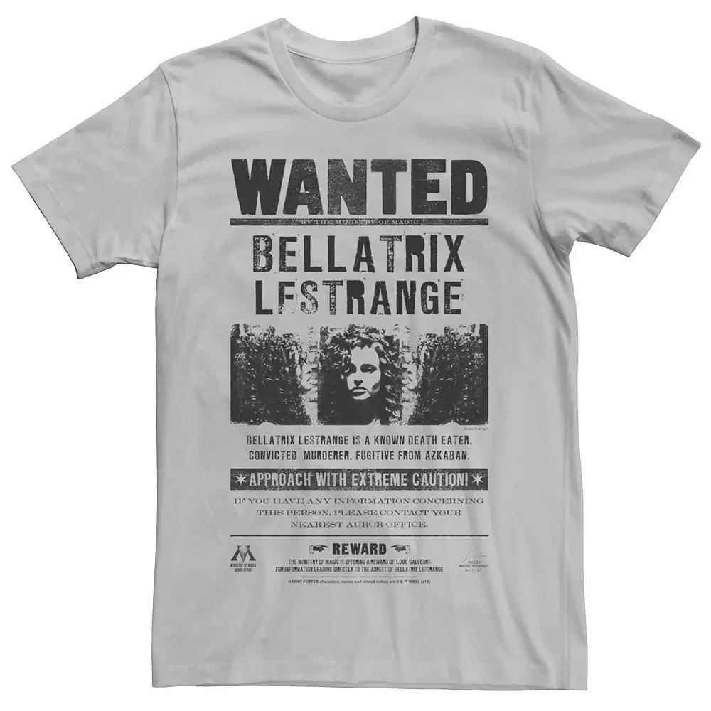 Men's Harry Potter Bellatrix Lestrange Wanted Newspaper Graphic Tee,  Product Image