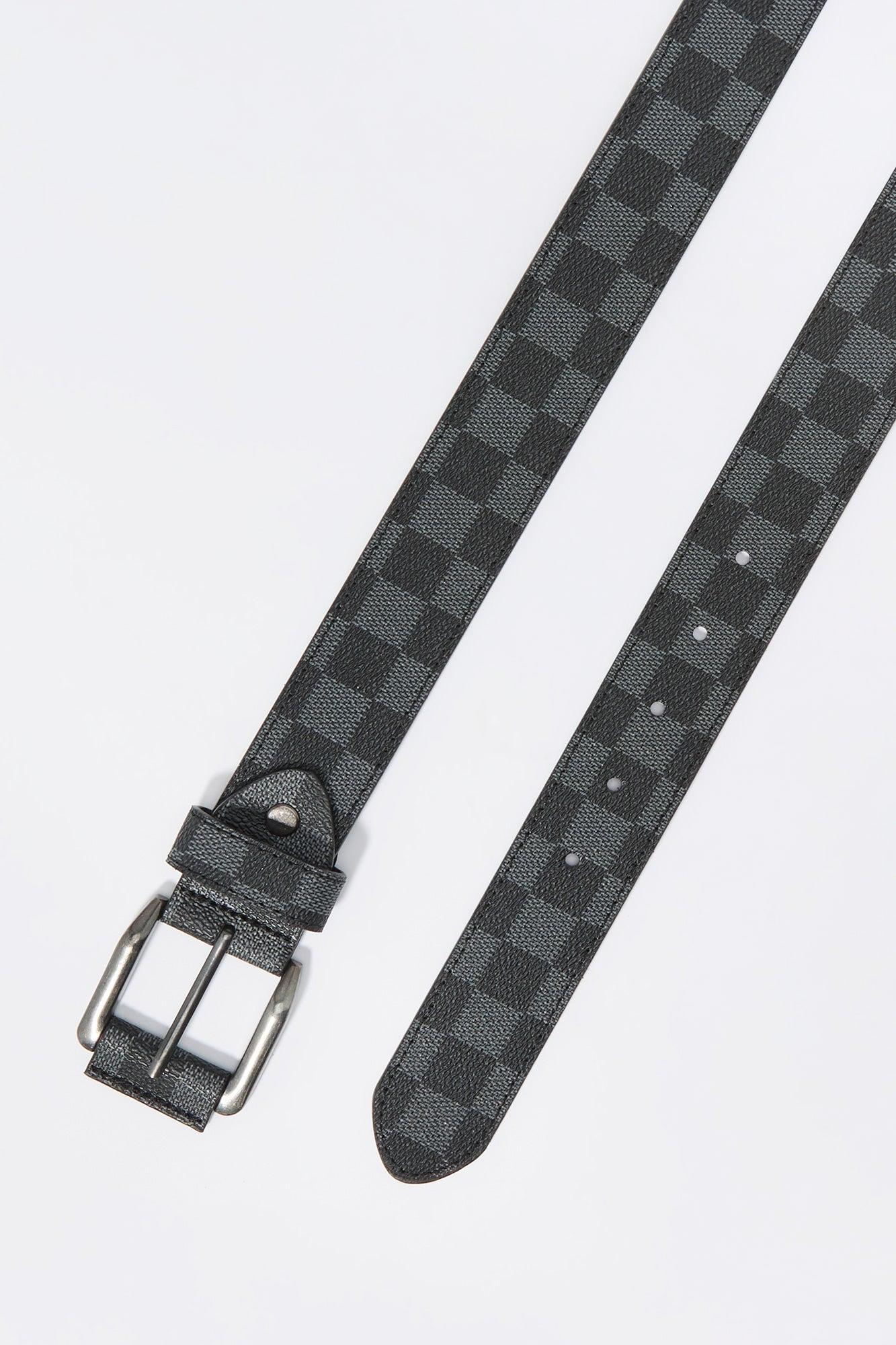 Checkered Belt Male Product Image