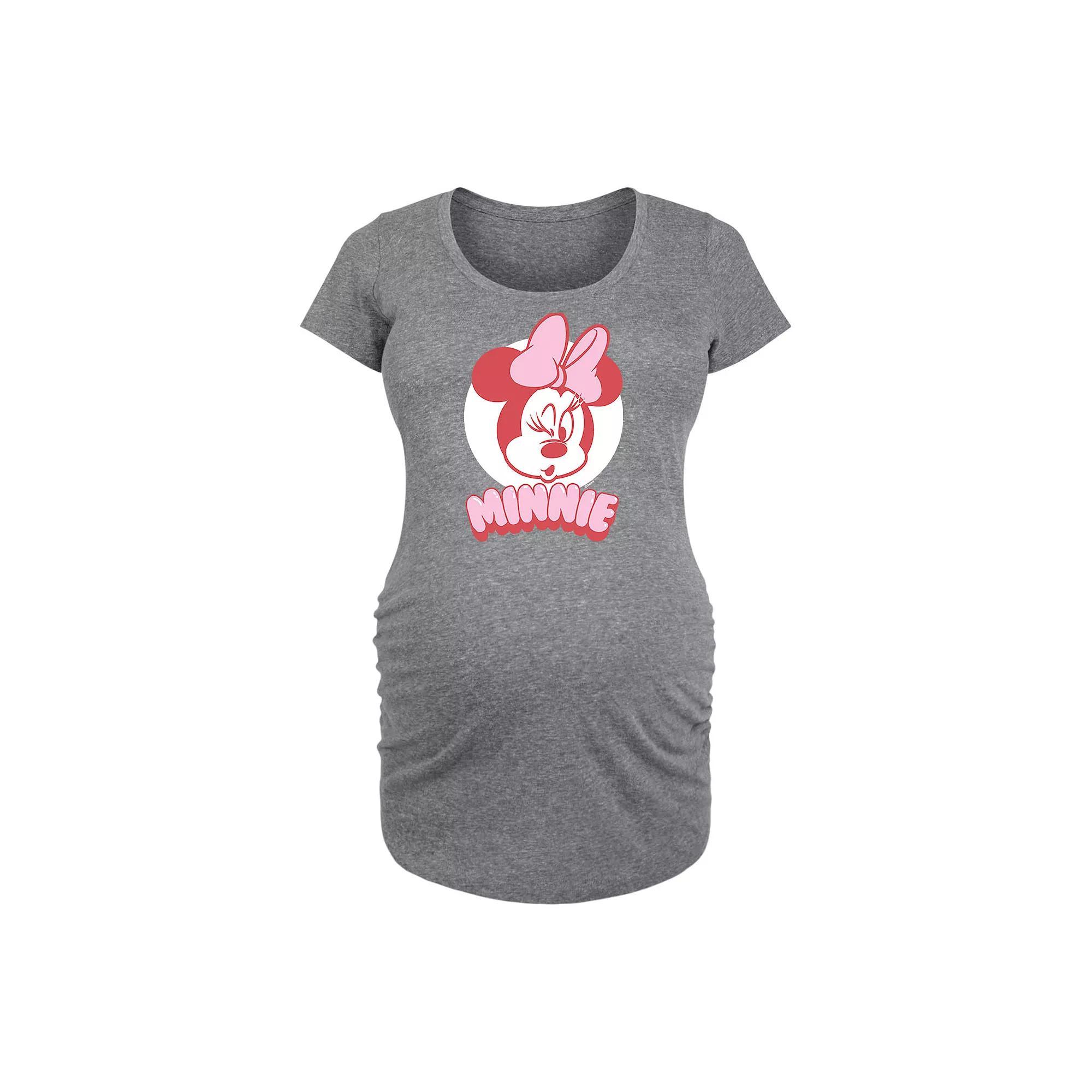 Disney's Minnie Mouse Maternity Pink Graphic Tee, Women's,  Product Image