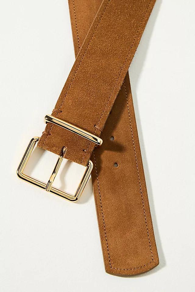 Square-Buckle Suede Belt Product Image