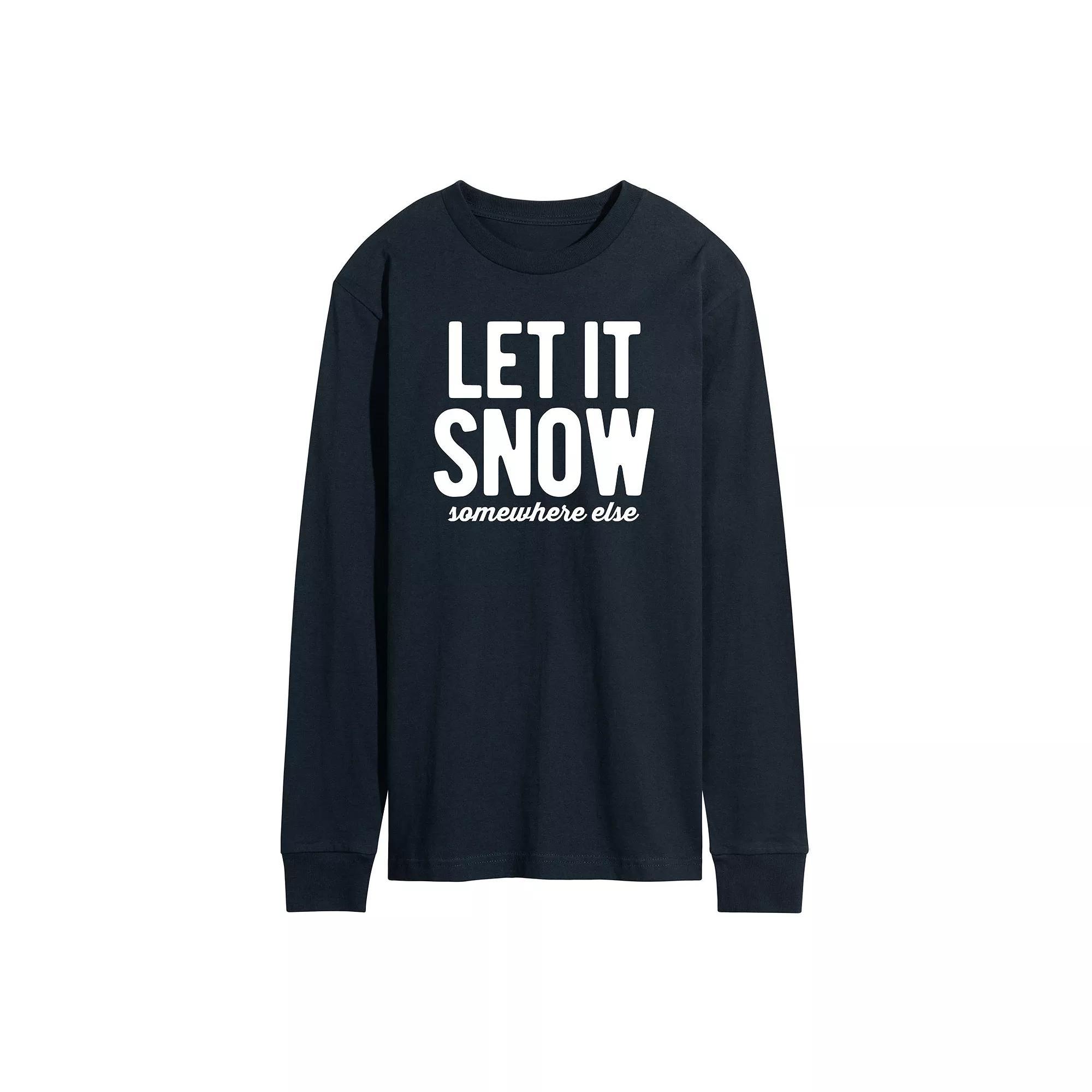 Men's Let It Snow Somewhere Else Long Sleeve Tee,  Product Image