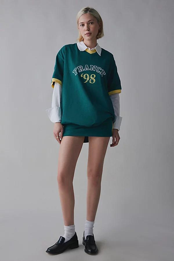 1998 France Oversized V-Neck Jersey Tee Womens at Urban Outfitters Product Image