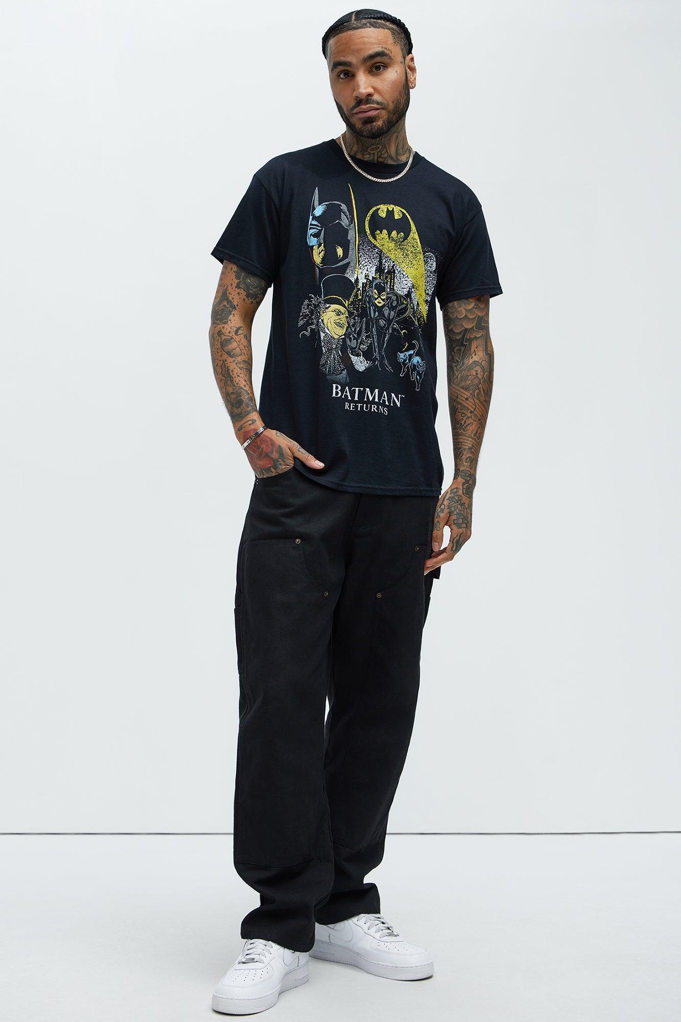 DC Batman Returns Poster Short Sleeve Tee - Black Product Image