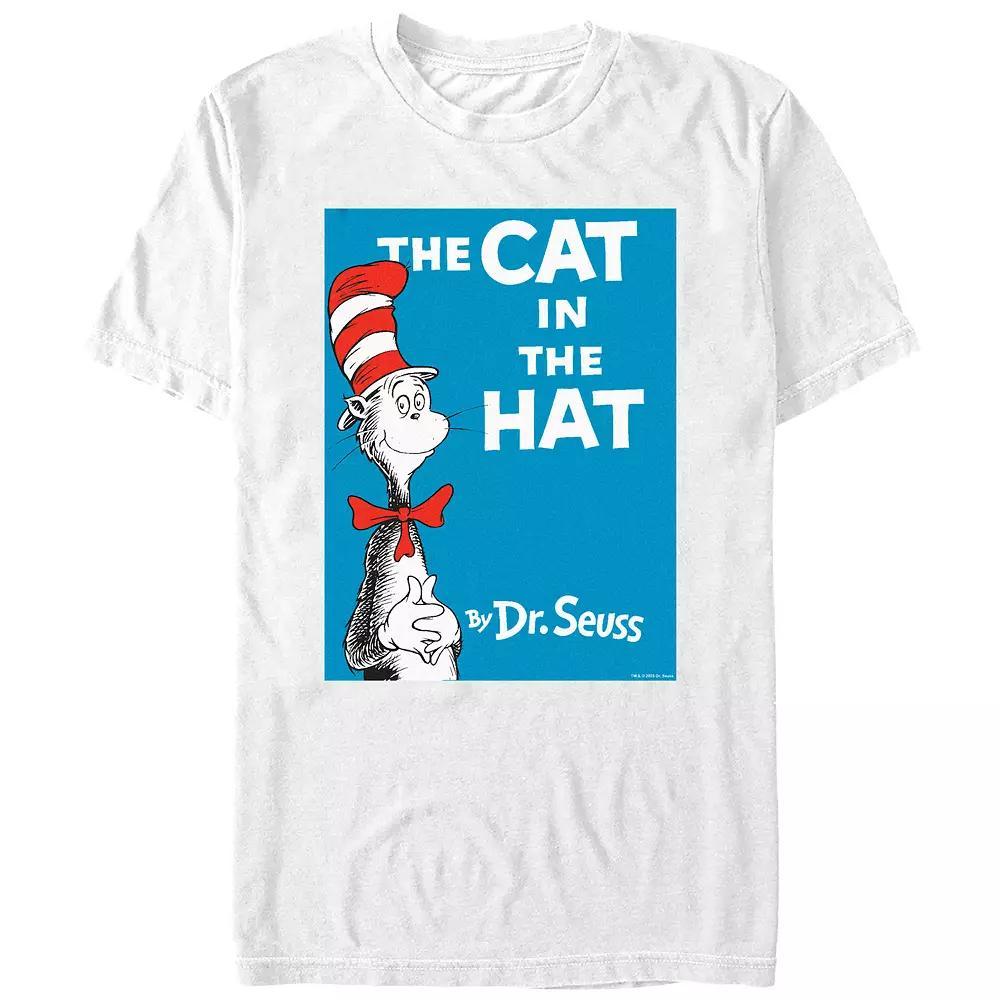 Men's Dr. Seuss The Cat In The Hat Cover Graphic Tee, Size: Large, White Product Image