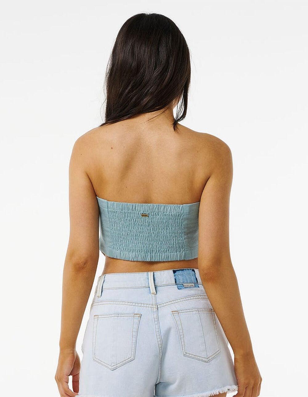 RIP CURL Hibiscus Heat Womens Halter Top - BLUE Product Image