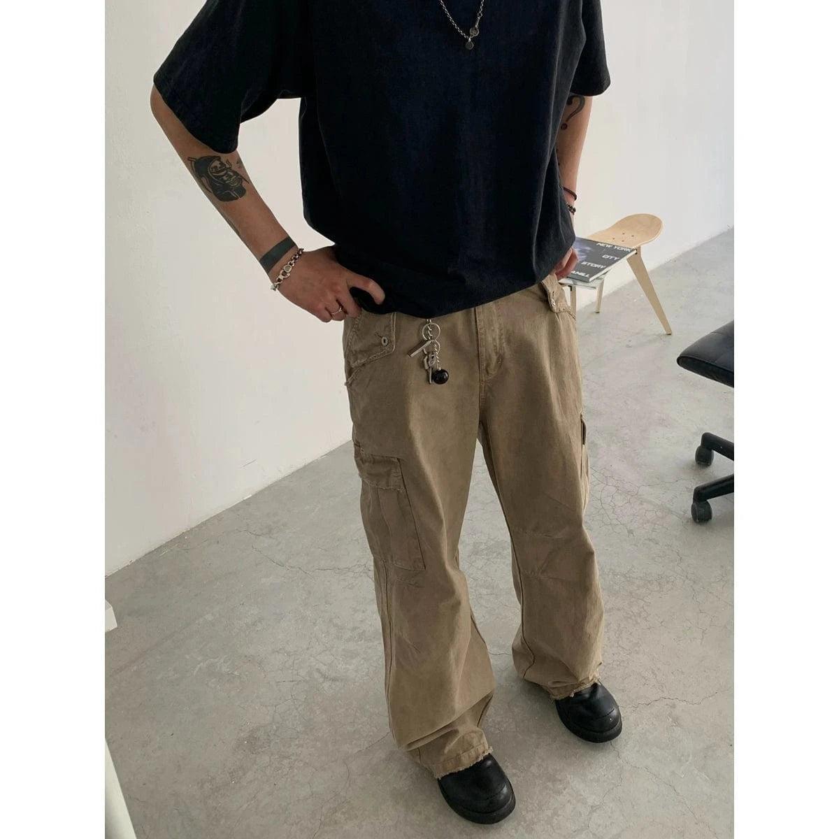 RT No. 18769 CARGO STRAIGHT PANTS Product Image