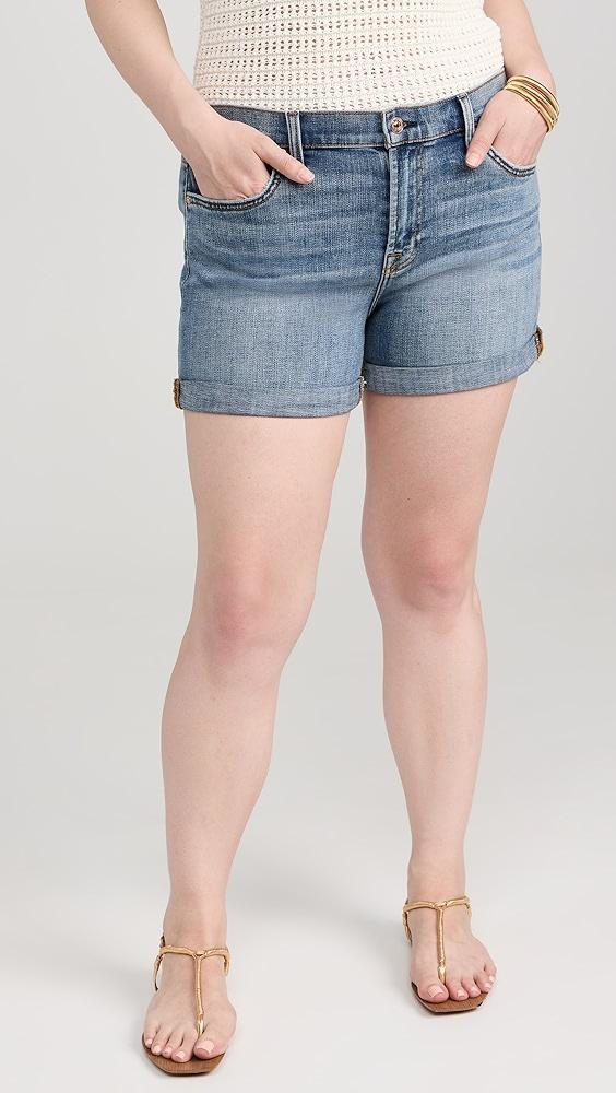 7 For All Mankind Mid Roll Shorts | Shopbop Product Image