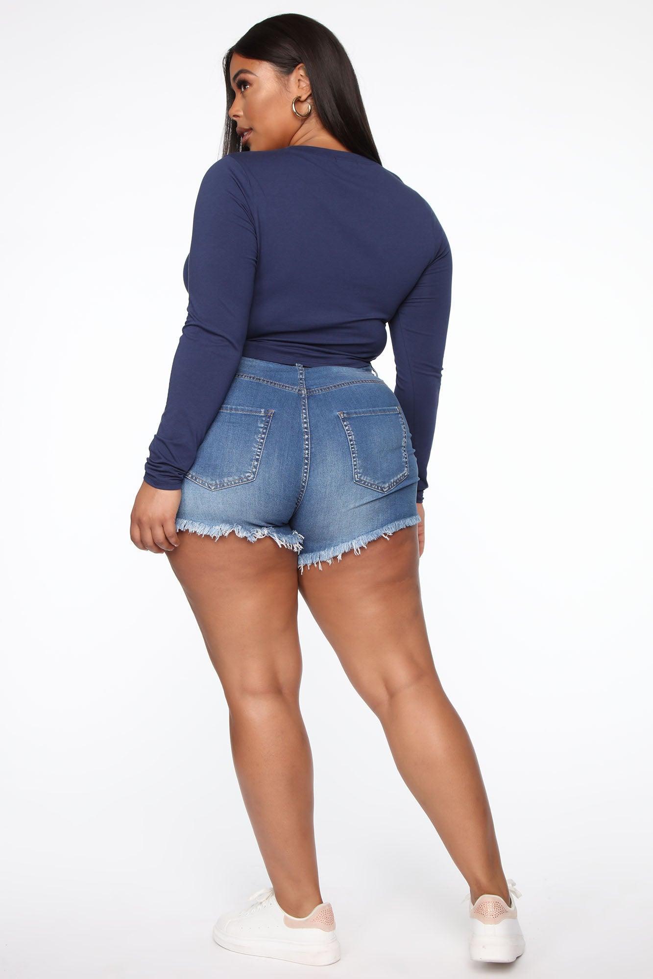 Robin Long Sleeve Top - Navy Product Image