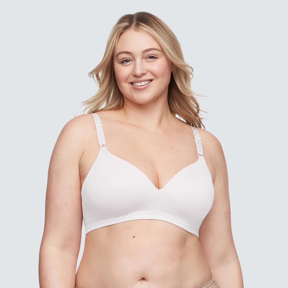 Simply Perfect by Warner's Women's Supersoft Wirefree Bra RM1691T - 34B White: Medium Support, Padded Cup Product Image