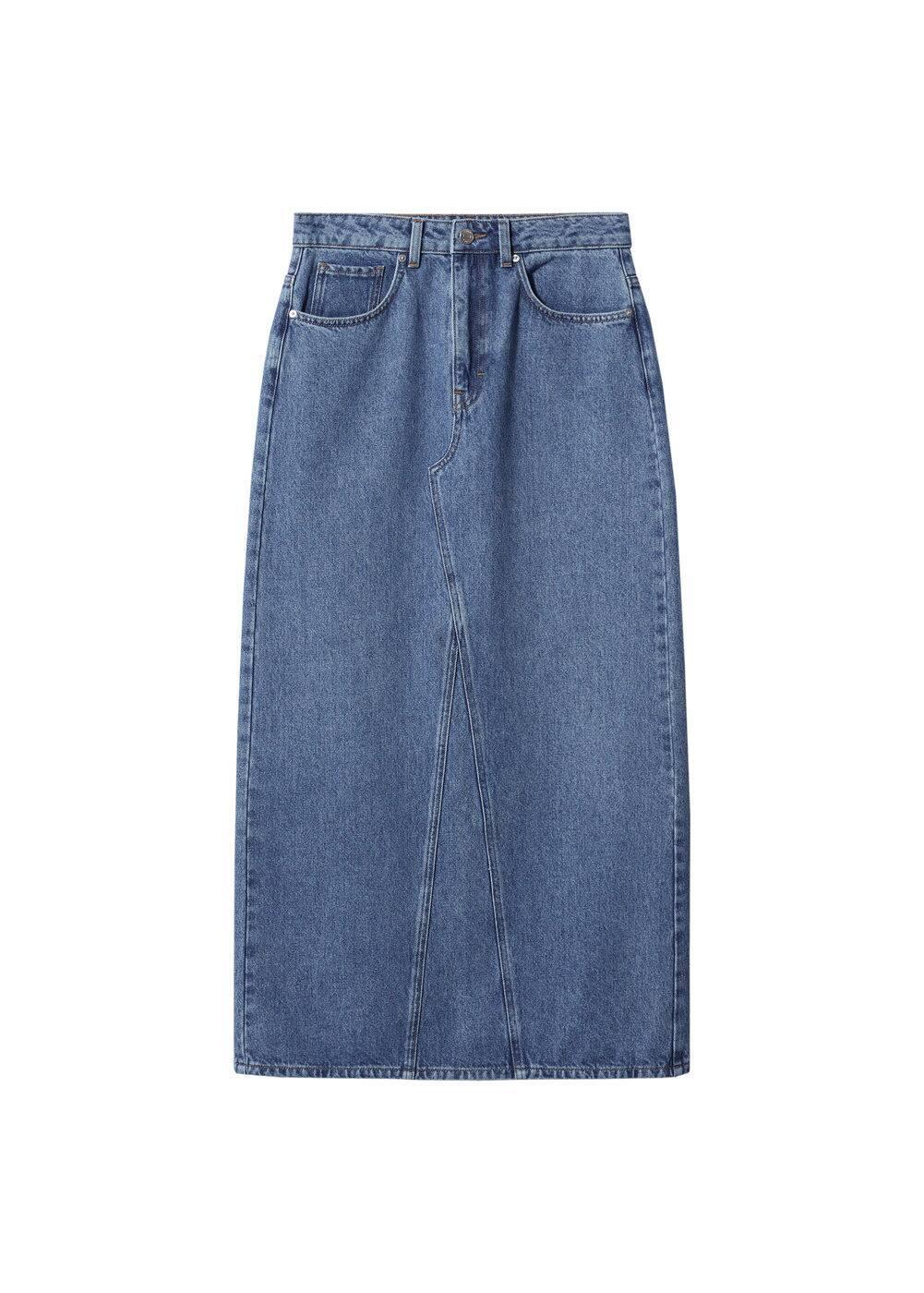 Mango Womens Denim Long Skirt Product Image