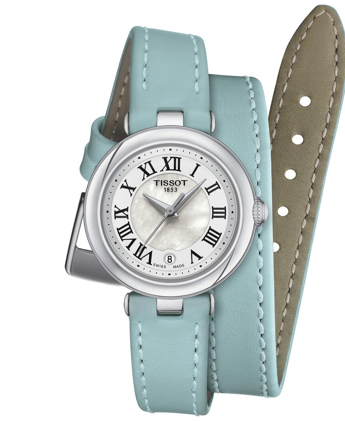 Tissot Womens Bellissima Quartz Analog Green Croco Leather Strap Watch Product Image