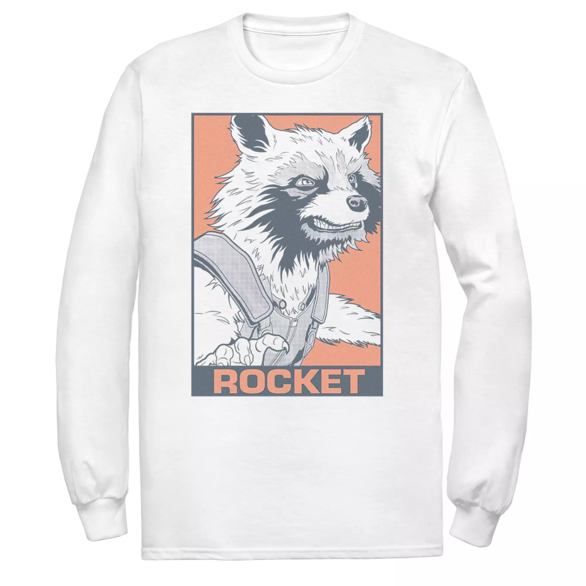Men's Marvel Avengers Endgame Pop Rocket Poster Long Sleeve Tee,  Product Image