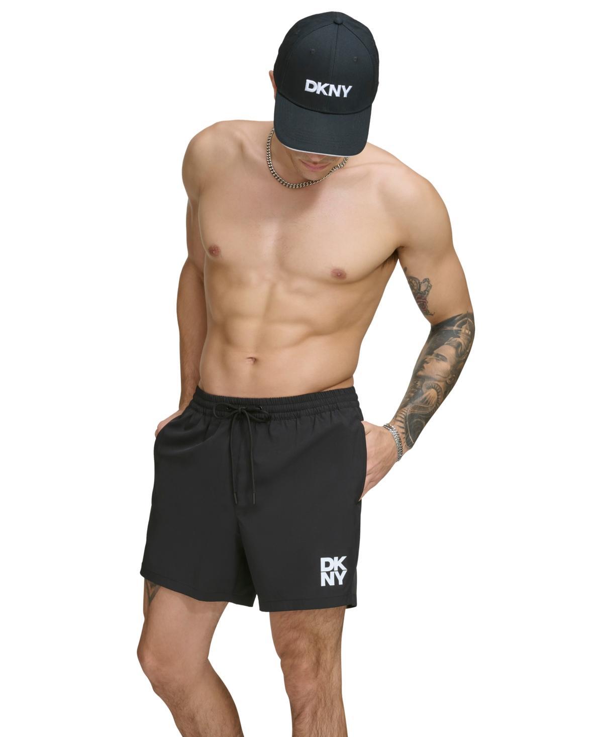 Dkny Mens Core Logo Stretch 5 Volley Shorts Product Image