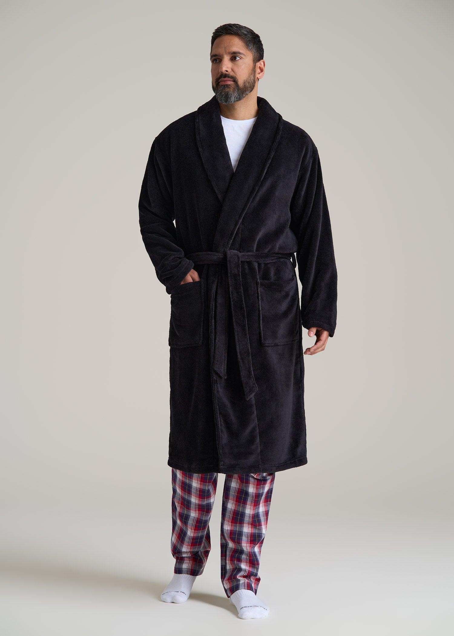 Robe for Tall Men in Black Male Product Image