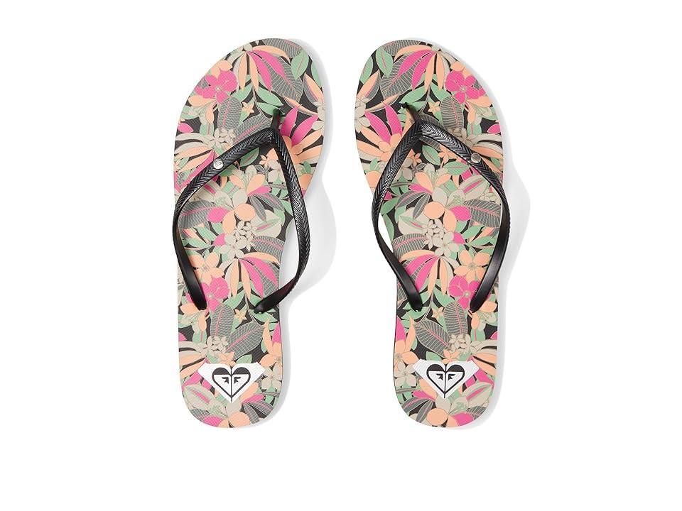 Roxy Bermuda Print Pink/Soft Lime) Women's Sandals Product Image