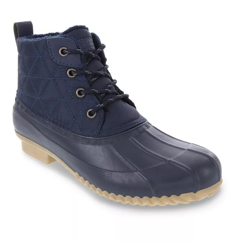 London Fog Winley Womens Water-Resistant Duck Boots Blue Product Image