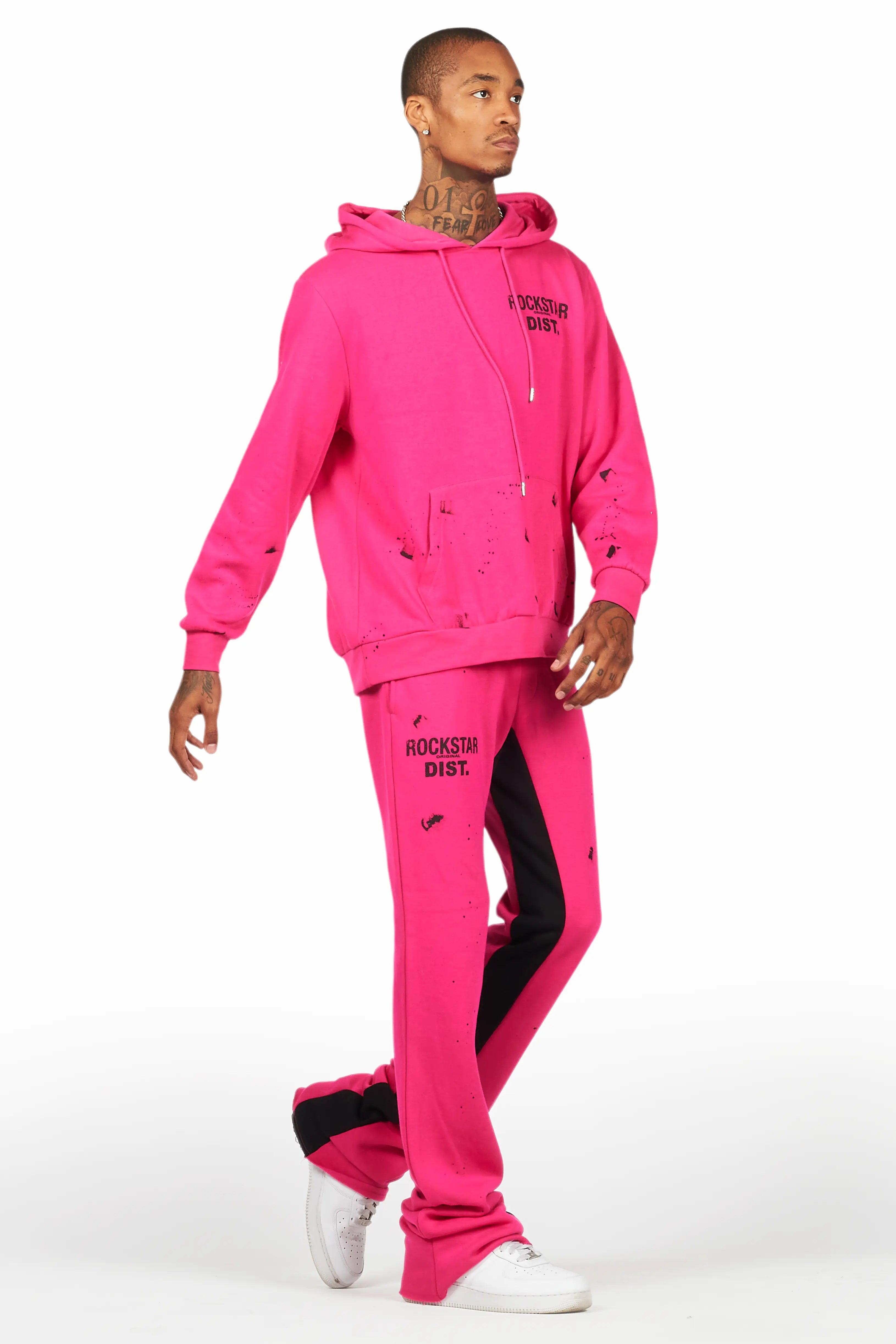 Raffer Fuchsia Hoodie Baggy Fit Pant Track Set Male Product Image