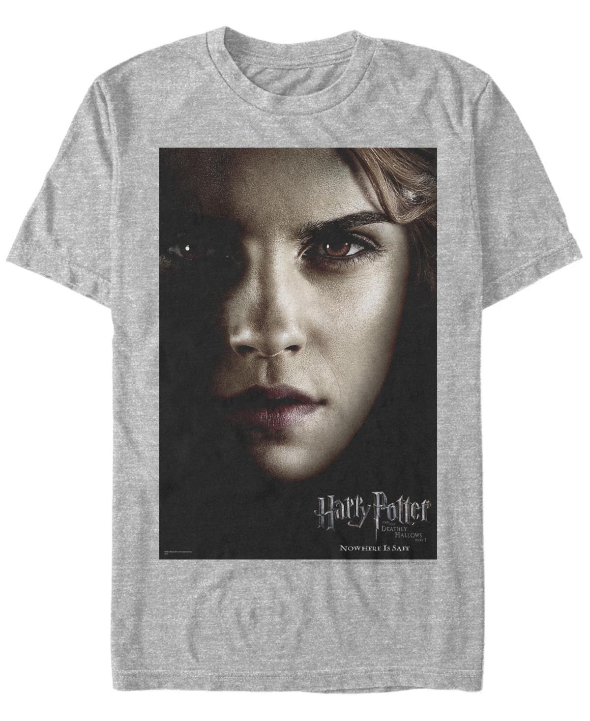 Mens Harry Potter Deathly Hallows Hermione Character Poster Graphic Tee Athletic Grey Product Image