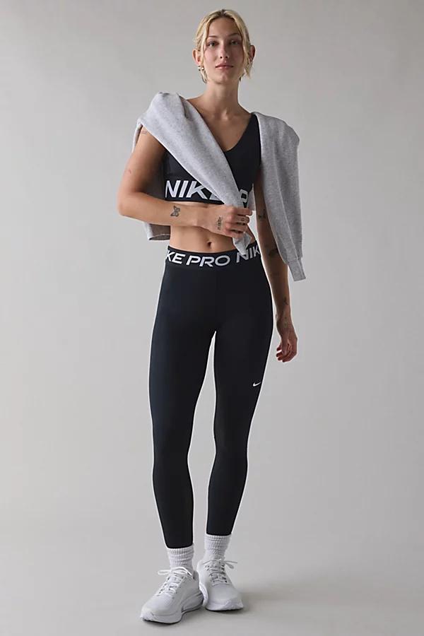 Womens Nike Pro Mid-Rise Mesh-Paneled Leggings | CZ9779-010 Product Image