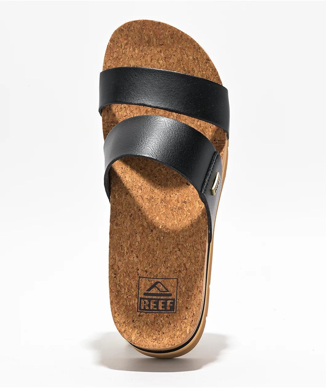 Reef Cushion Vista Higher Black Sandals Product Image