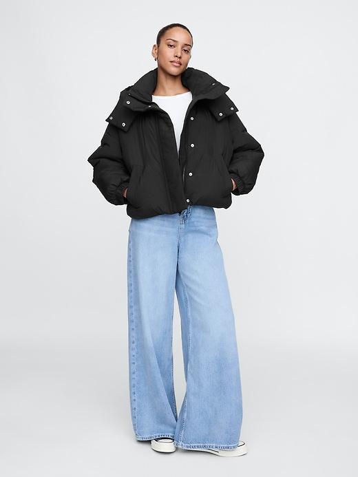 Cropped Duvet Wrap Puffer Jacket Product Image