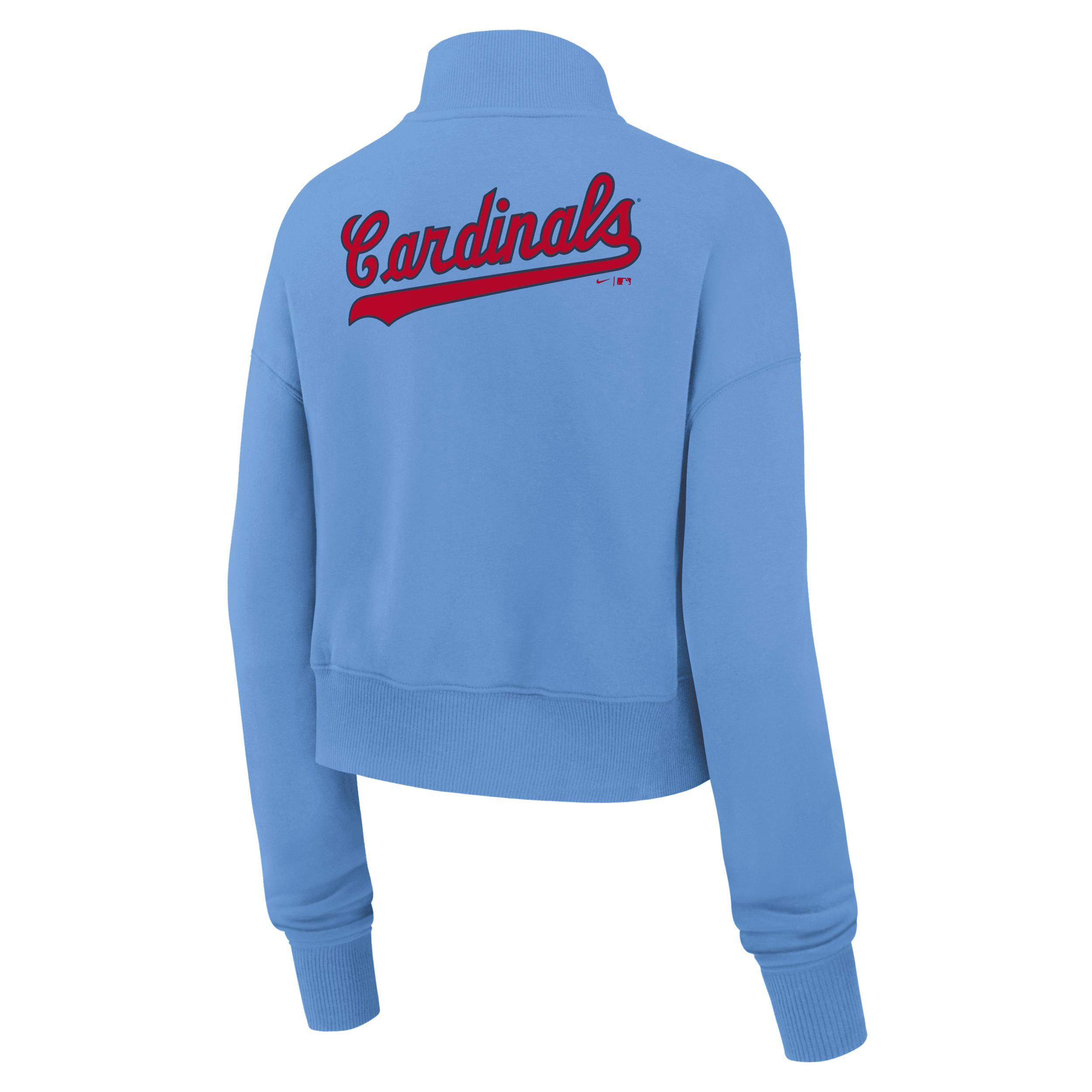 St. Louis Cardinals Cooperstown Phoenix Nike Women's MLB Cropped 1/2-Zip Crew Product Image