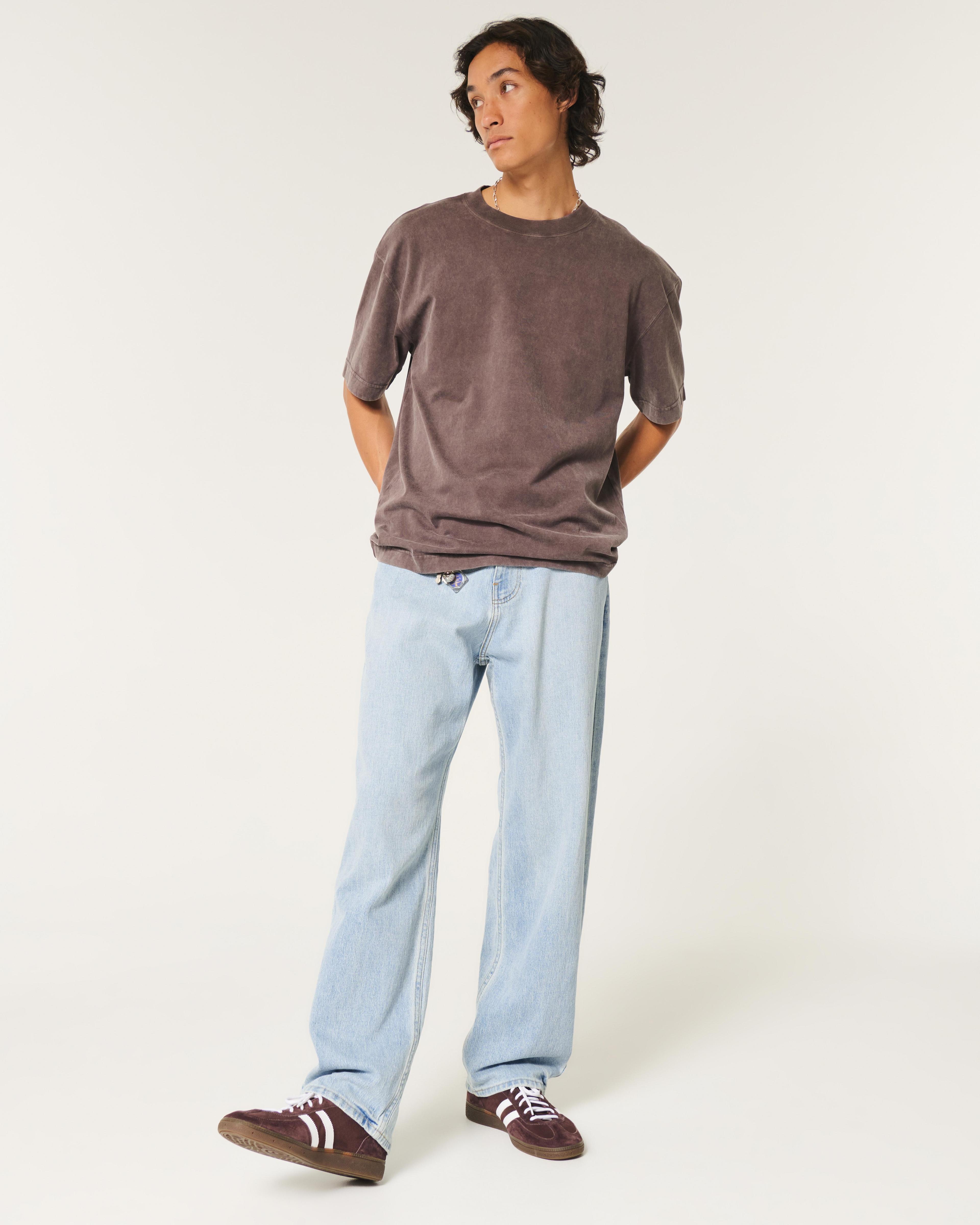 Light Wash Baggy Jeans Product Image