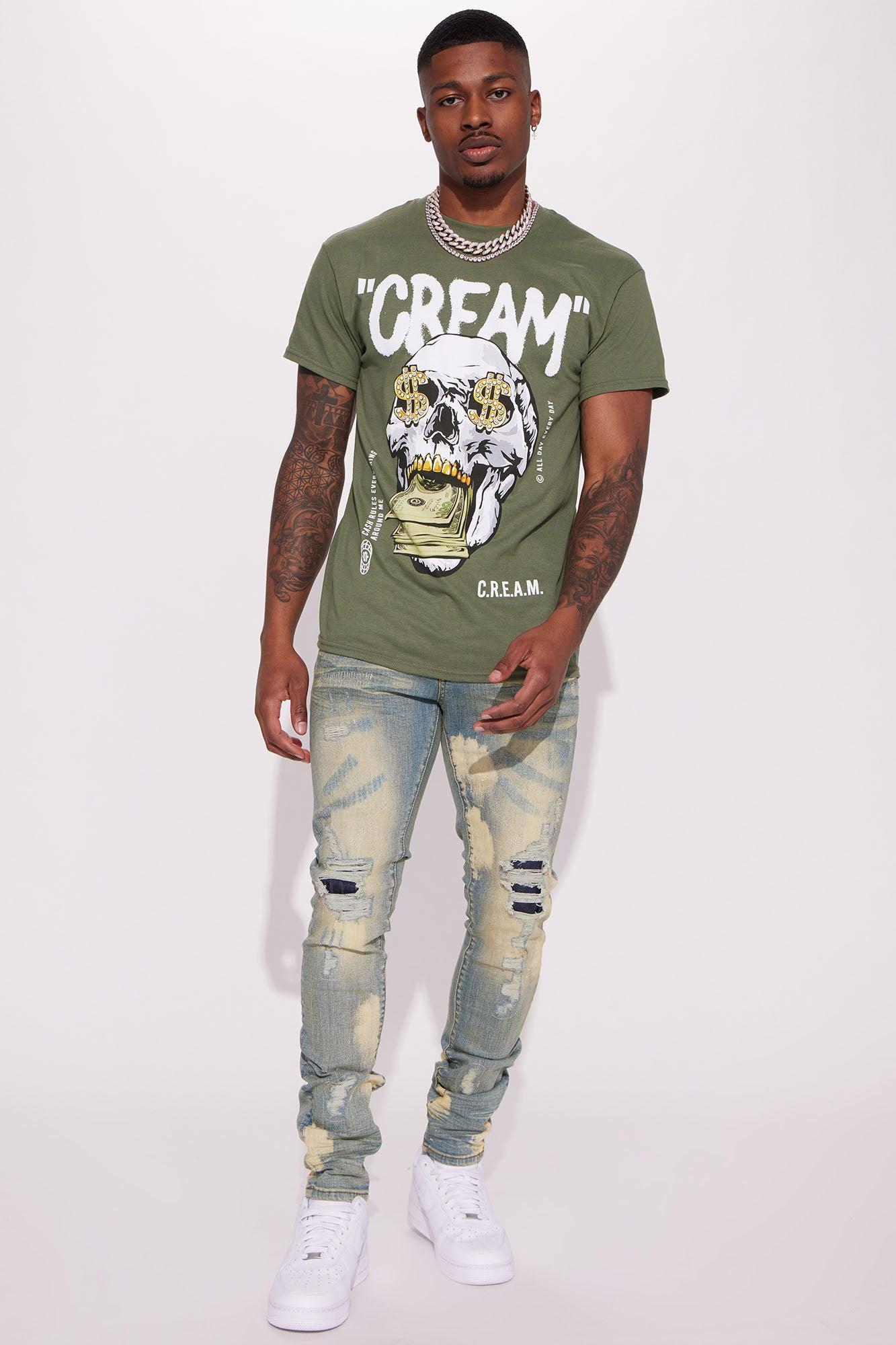 Cream All Day Short Sleeve Tee - Sage Product Image