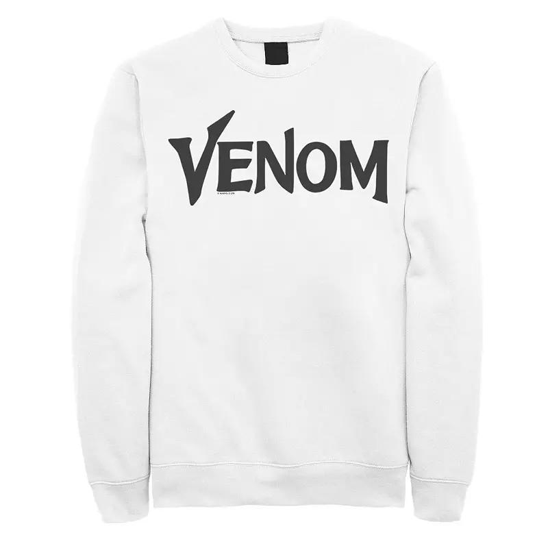 Men's Marvel Venom Logo Black Simple Title Graphic Fleece Pullover,  Product Image