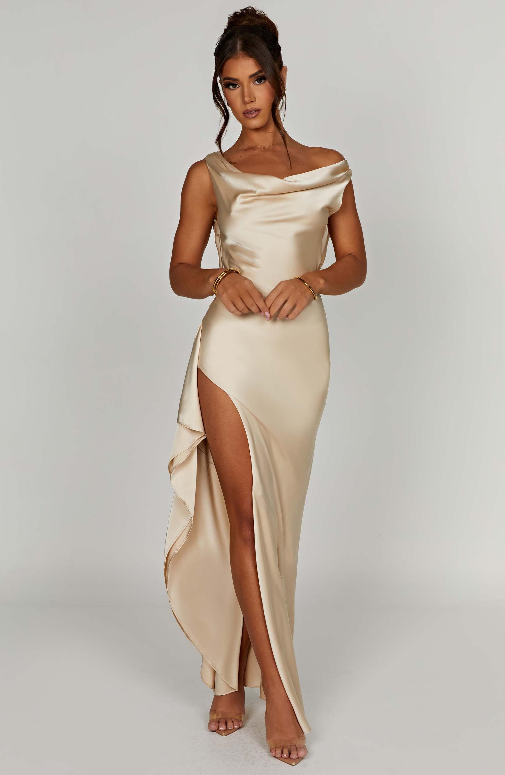 Marilyn Maxi Dress - Champagne Product Image