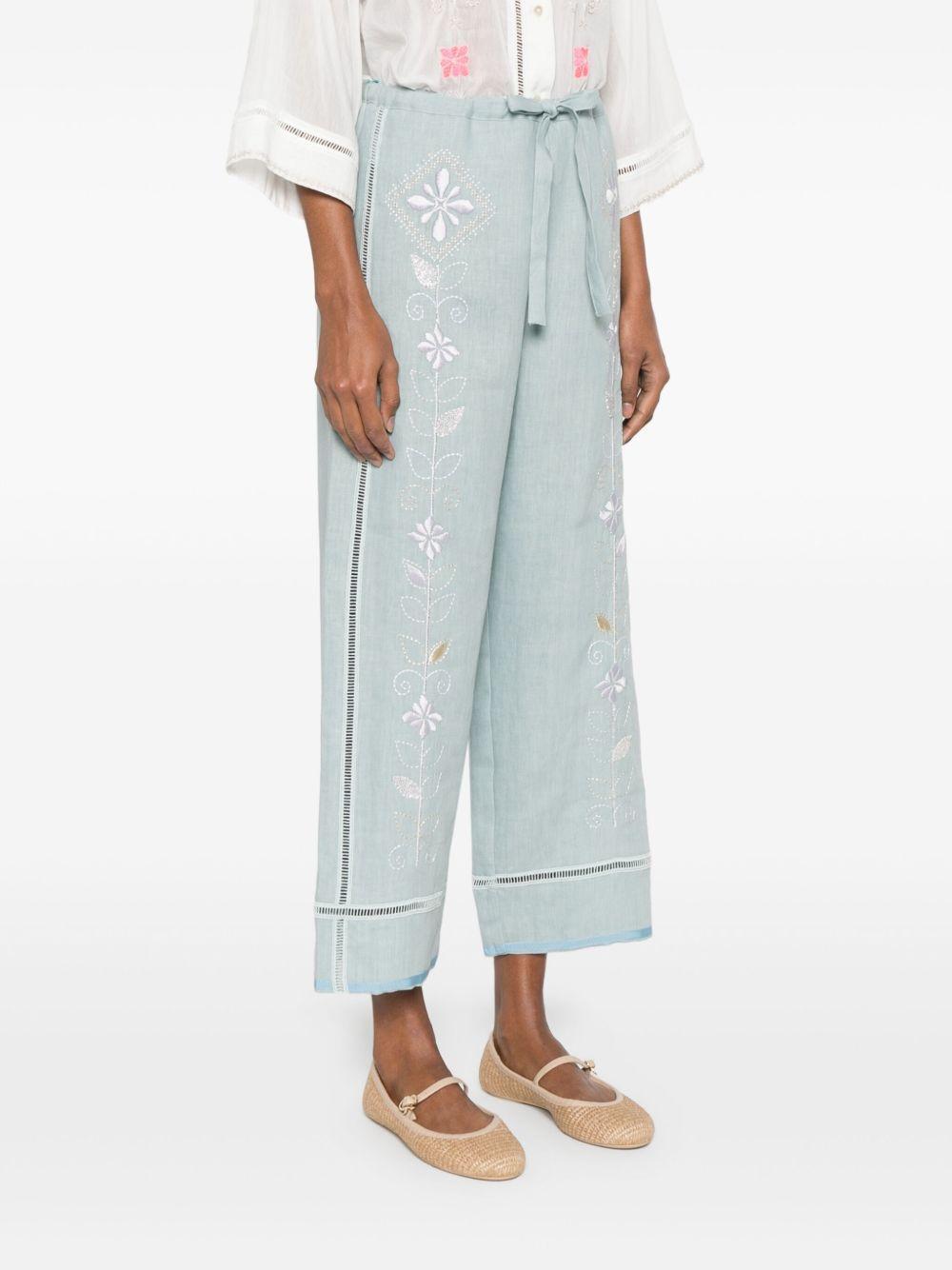 embroidered trousers Product Image