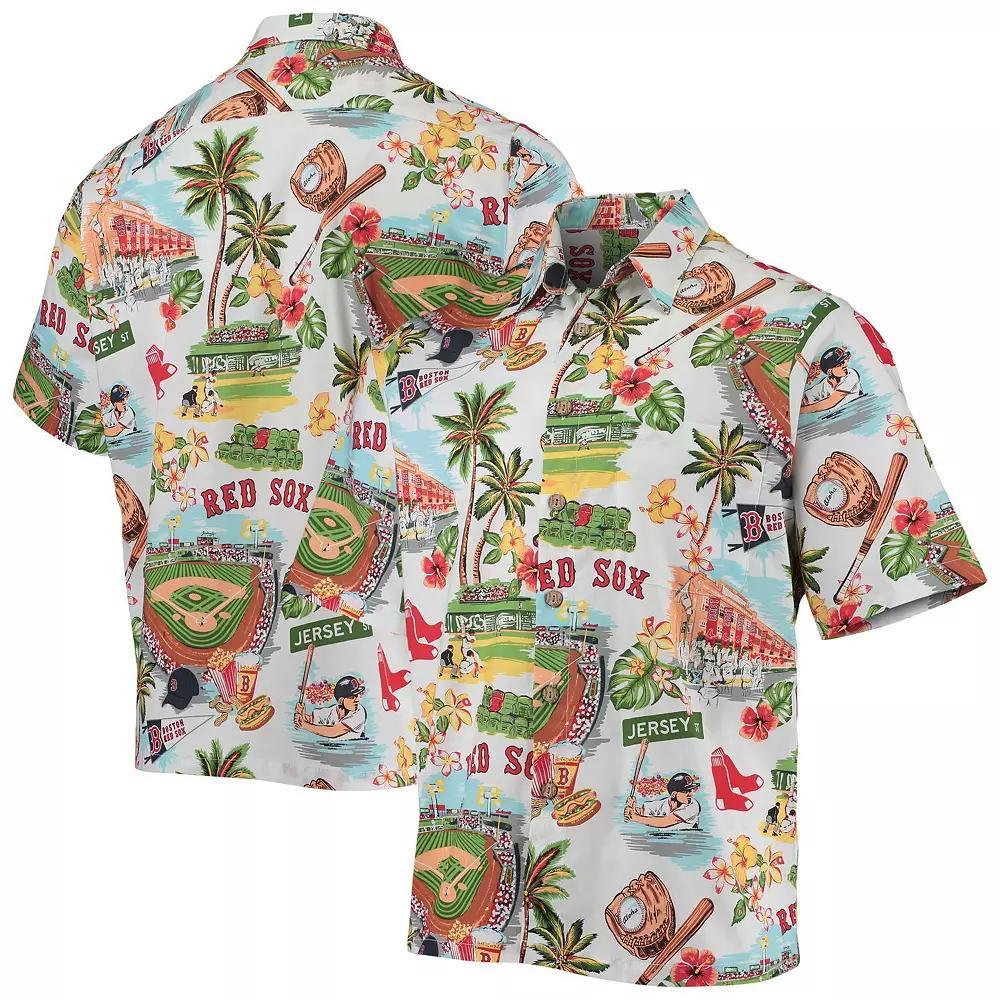 Men's Reyn Spooner White Boston Red Sox Scenic Button-Up Shirt,  Product Image