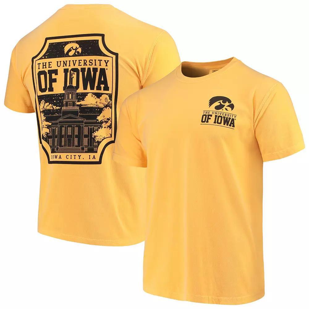 Men's Gold Iowa Hawkeyes Comfort Colors Campus Icon T-Shirt, Size: Medium Product Image