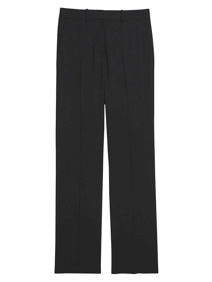 Womens Wool Straight-Leg Pants Product Image